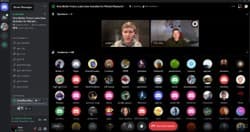 Justin presenting live to the AI agent community on Discord